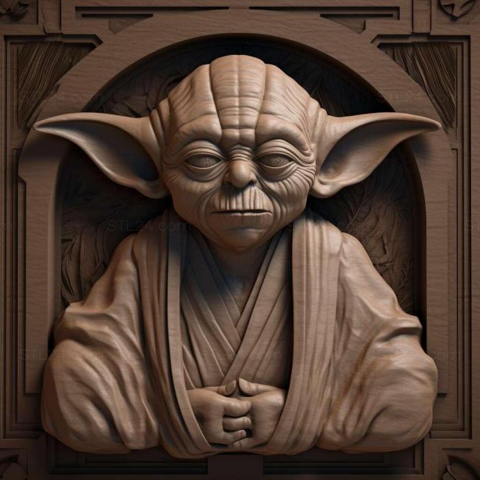 Characters (st Master Yoda 1, HERO_1973) 3D models for cnc